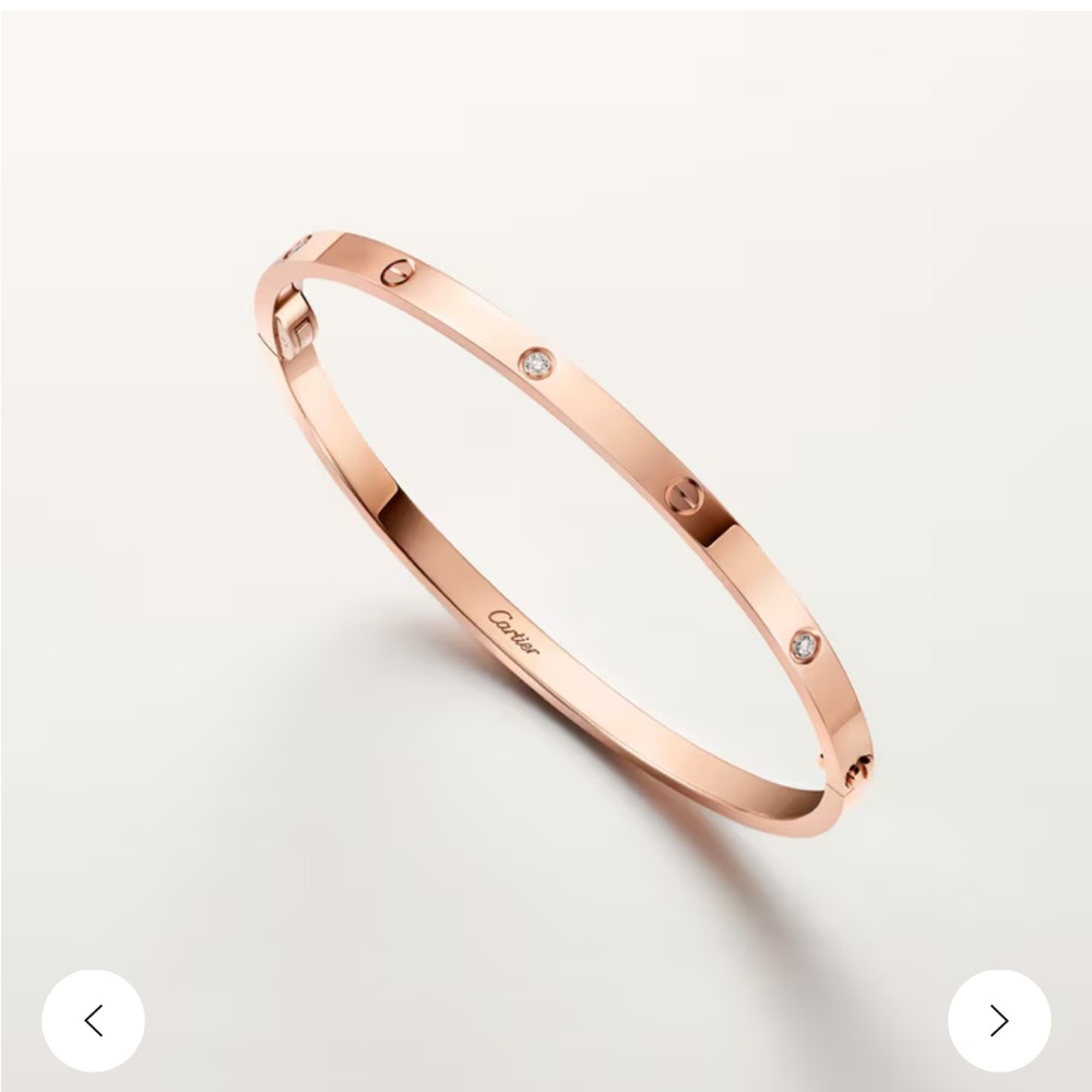Cartier Pink Gold Love Bracelet 6 diamonds - Picture 3 of 6
